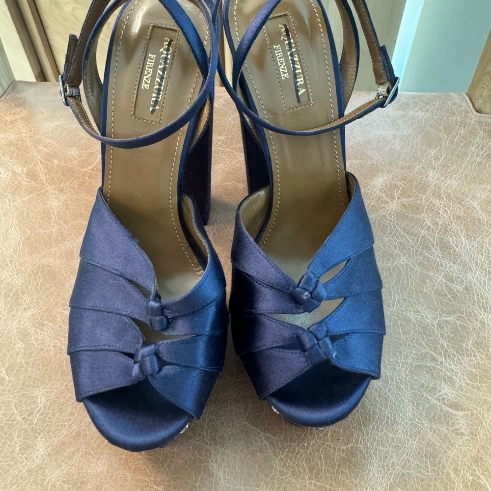 AQUAZZURA Party Plateau 140 Platform Heels size L37 R37.5
